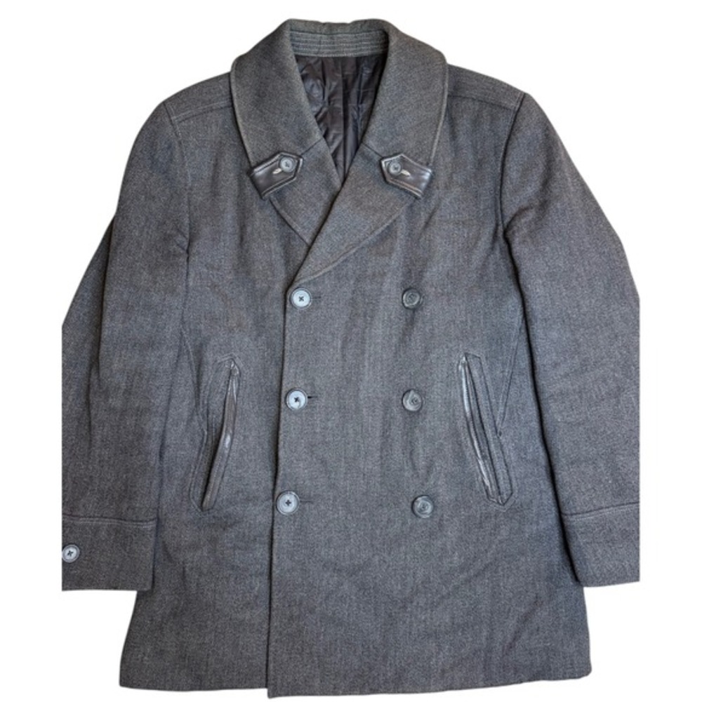 Cloak Wool Long Pea Coat Jacket Men's Medium RARE Y2K Vintage Streetwear